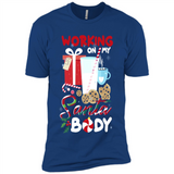 Working On My Santa Body Funny Christmas Gift Sleeve Xmas - Premium Short Sleeve T-Shirt