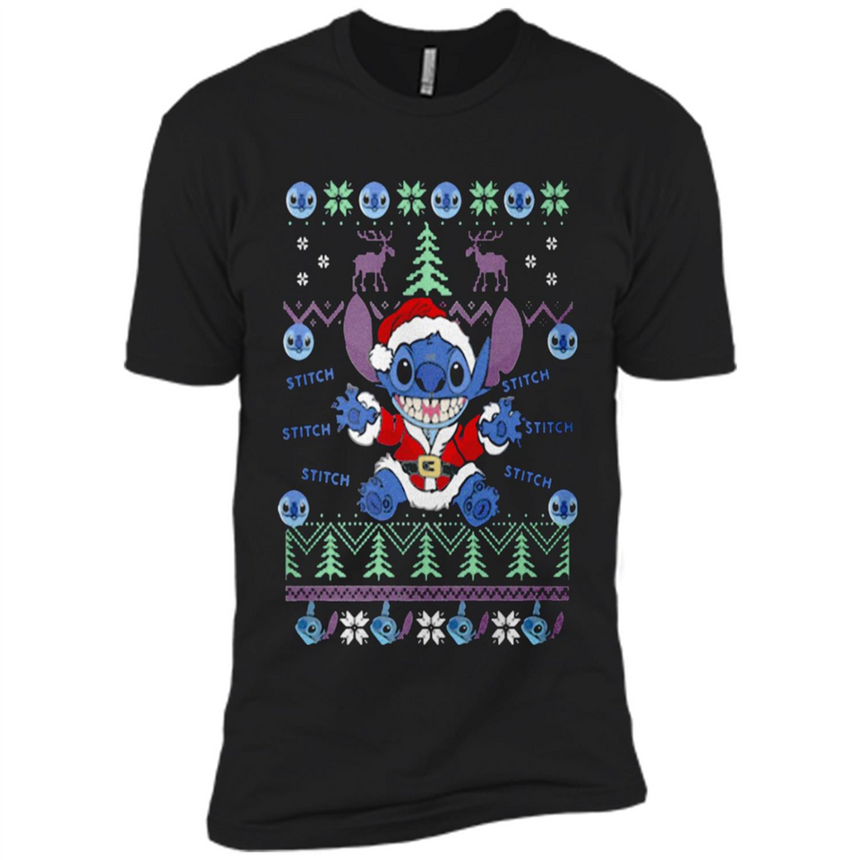 Stitch ugly christmas sweater - Premium Short Sleeve T-Shirt