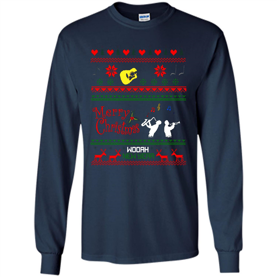 Music Ugly Christmas SweatShirt - Long Sleeve T-Shirt