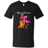 Flamingo Christmas Shirt, Merry Christmas Shirt , Flamingo - Men's V-Neck