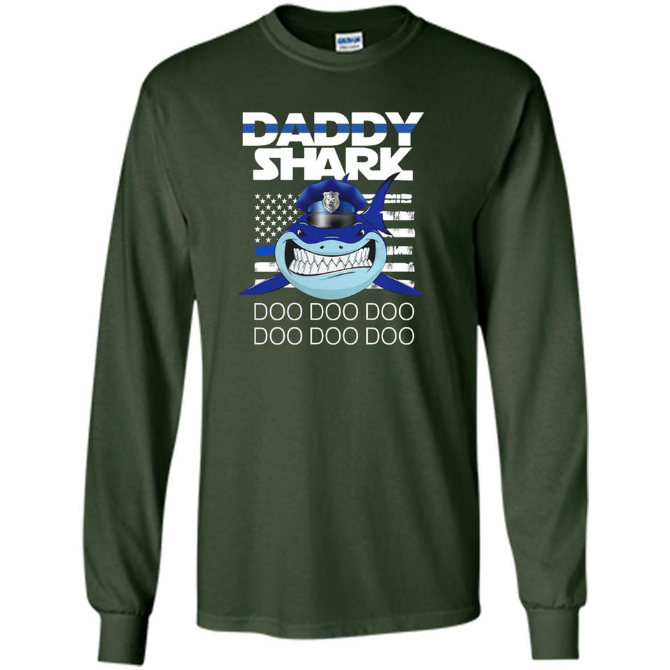 Police Daddy Shark Blue Line Tee