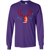 Football Christmas Shirt Reindeer Christmas Football Funny - Long Sleeve T-Shirt