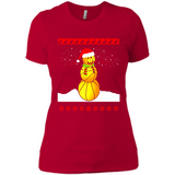 Basketball Santa Funny Christmas - Ladies' Boyfriend T-Shirt