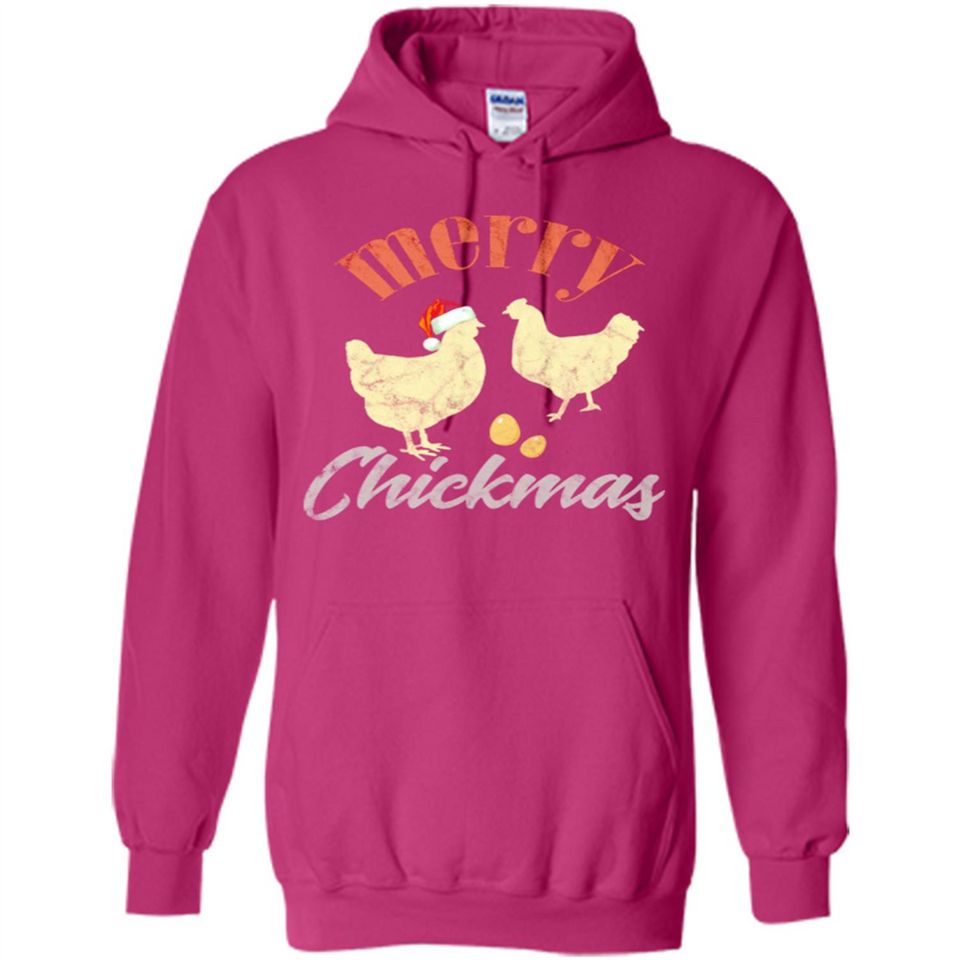 Christmas Chicken Vintage Shirt Funny Santa Hen Farmer Lover - Hoodie