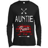 Aunt Shirt Buffalo Plaid Family Camp Bear Tee - Canvas Long Sleeve T-Shirt
