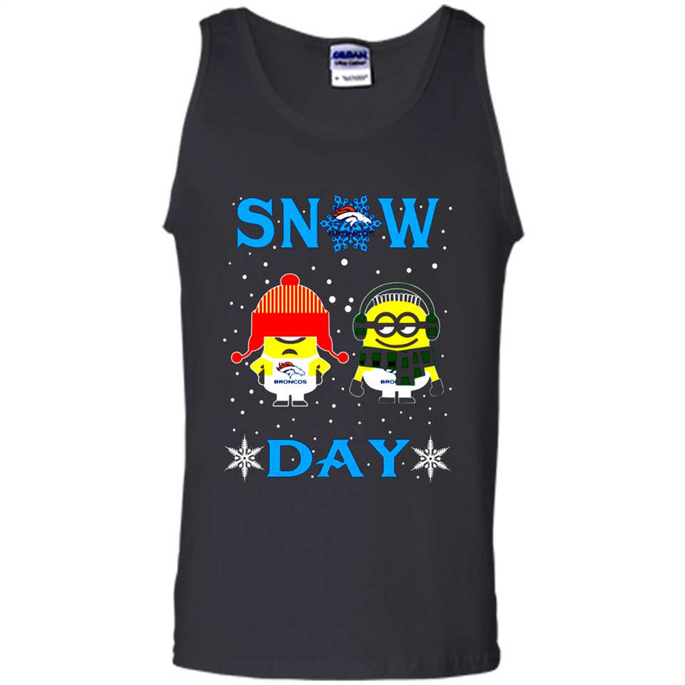 Snow Day Shirt For Denver Broncos Vs Minion Fans pingpong