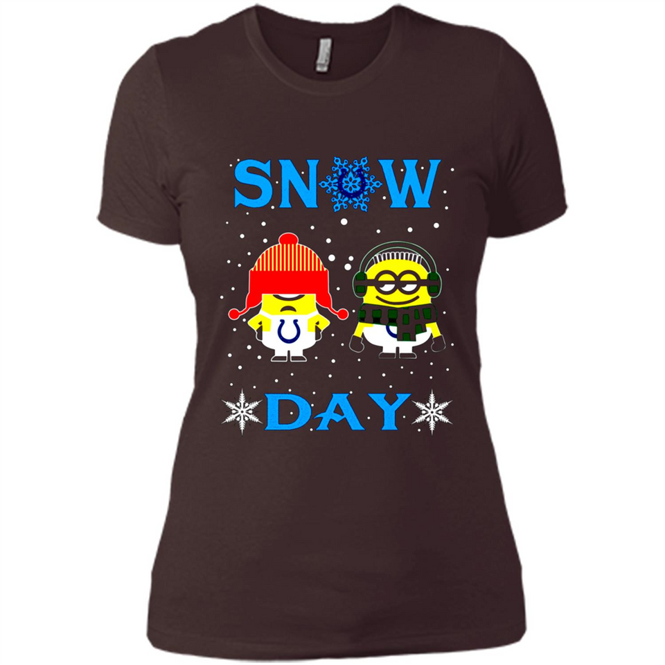 Snow Day Shirt For Indianapolis Colts Vs Minion Fans pingpong