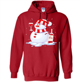 Cute Snowman drink Red Wine Christmas - Hoodie