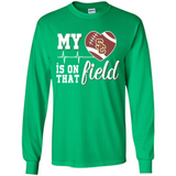 USC Trojans Football My Heart is on that Field - Long Sleeve T-Shirt