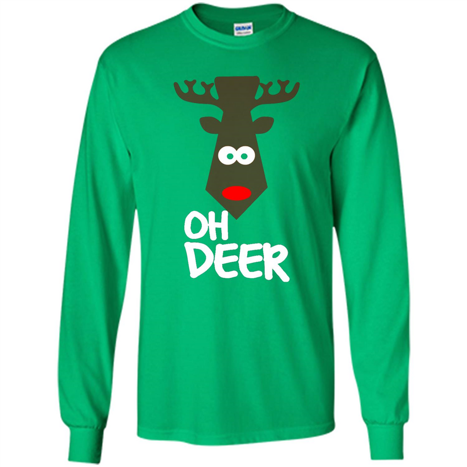 Oh Deer Christmas Reindeer Black mugs PINGPONG - Long Sleeve T-Shirt