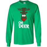 Oh Deer Christmas Reindeer Black mugs PINGPONG - Long Sleeve T-Shirt
