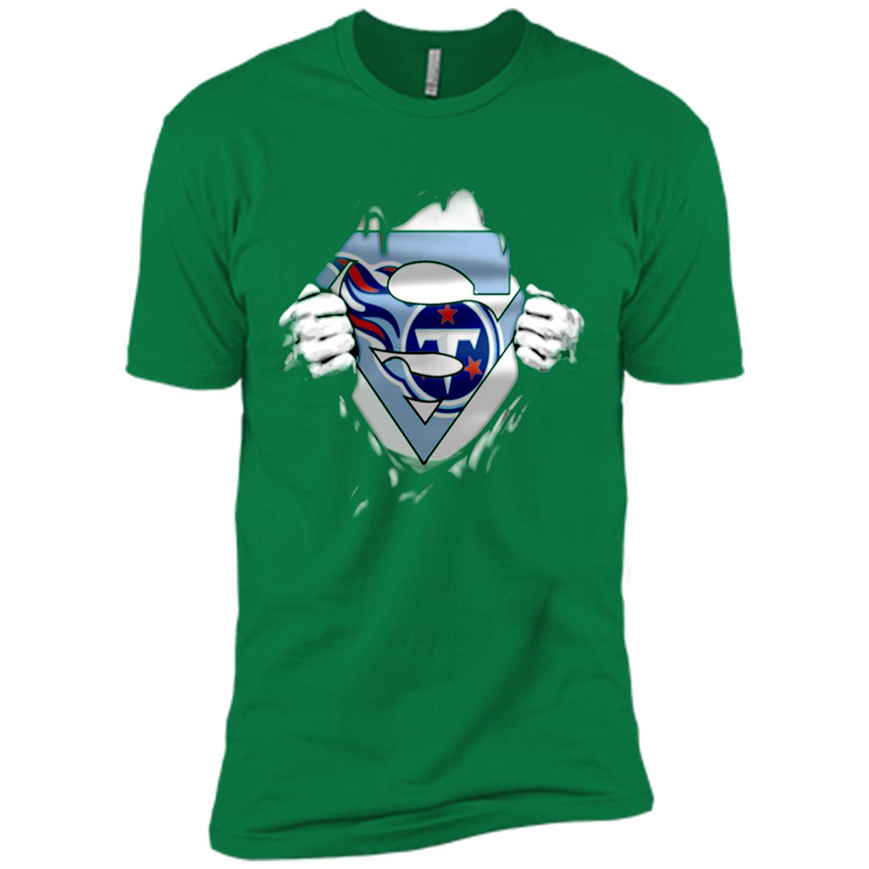Tennessee Titans And Superman Fans - Premium Short Sleeve T-Shirt