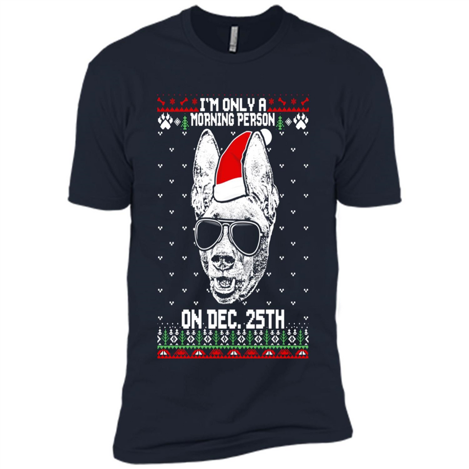 Morning Person Pharaoh Hound Funny Xmas - Premium Short Sleeve T-Shirt