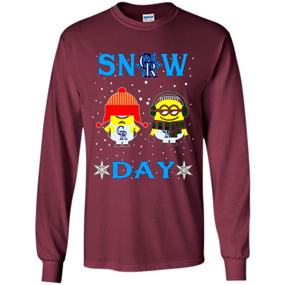 Snow Day Shirt For Colorado Rockies Vs Minion Fans pingpong