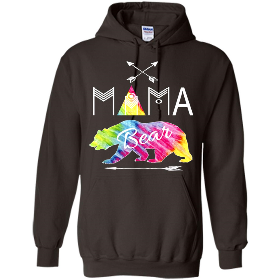 Mama Bear Shirt Tie Dye Family Vacation & Camping Tee - Hoodie