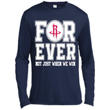 Houston Rockets Forever For ever not just when we win - Canvas Long Sleeve T-Shirt