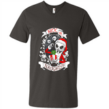 Christmas Shirt, Santa Nice Or Naughty Xmas - Men's V-Neck