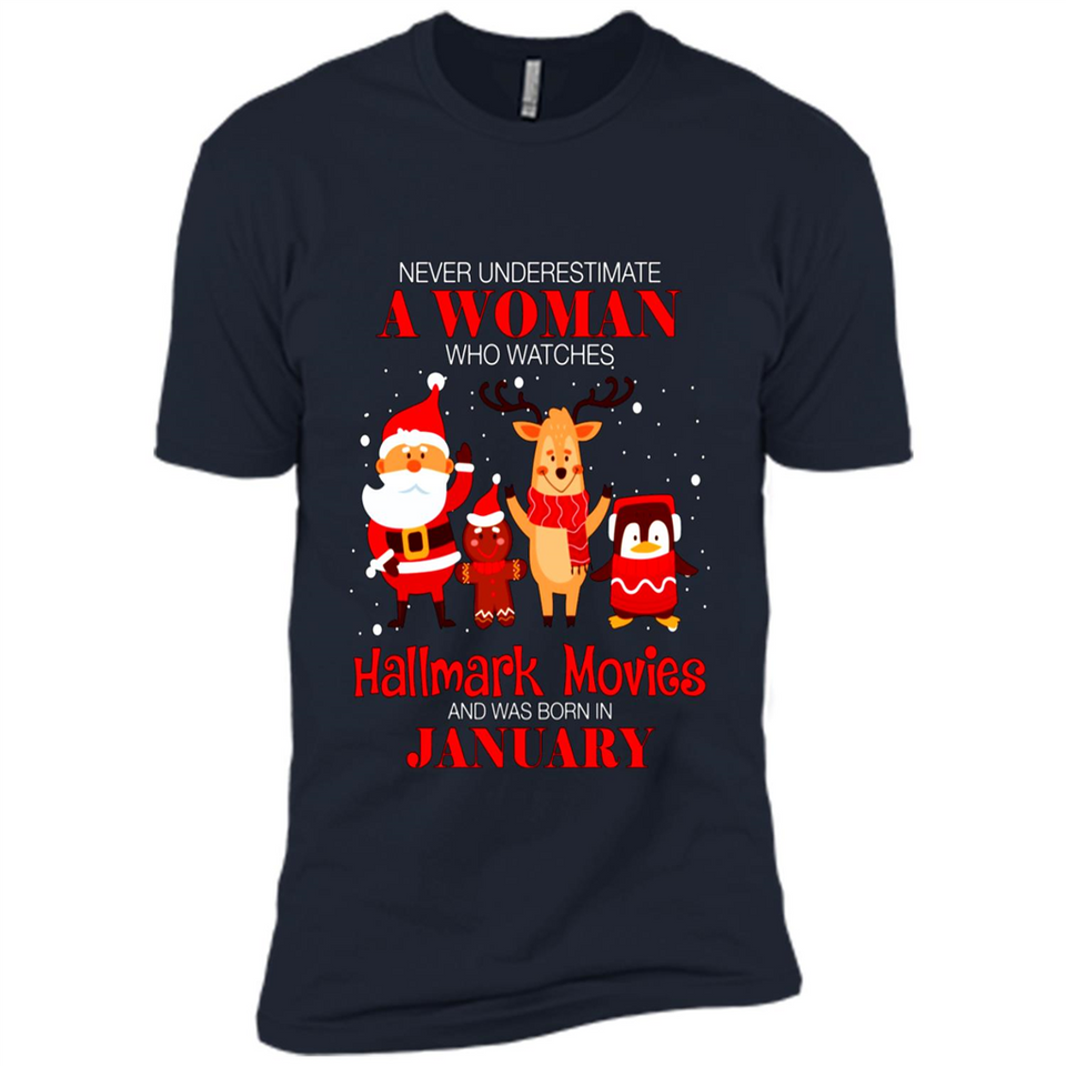 Never Underestimate A January Woman Watches Hallmark Movies Sweatshirt PINGPONG