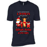 Never Underestimate A January Woman Watches Hallmark Movies Sweatshirt PINGPONG