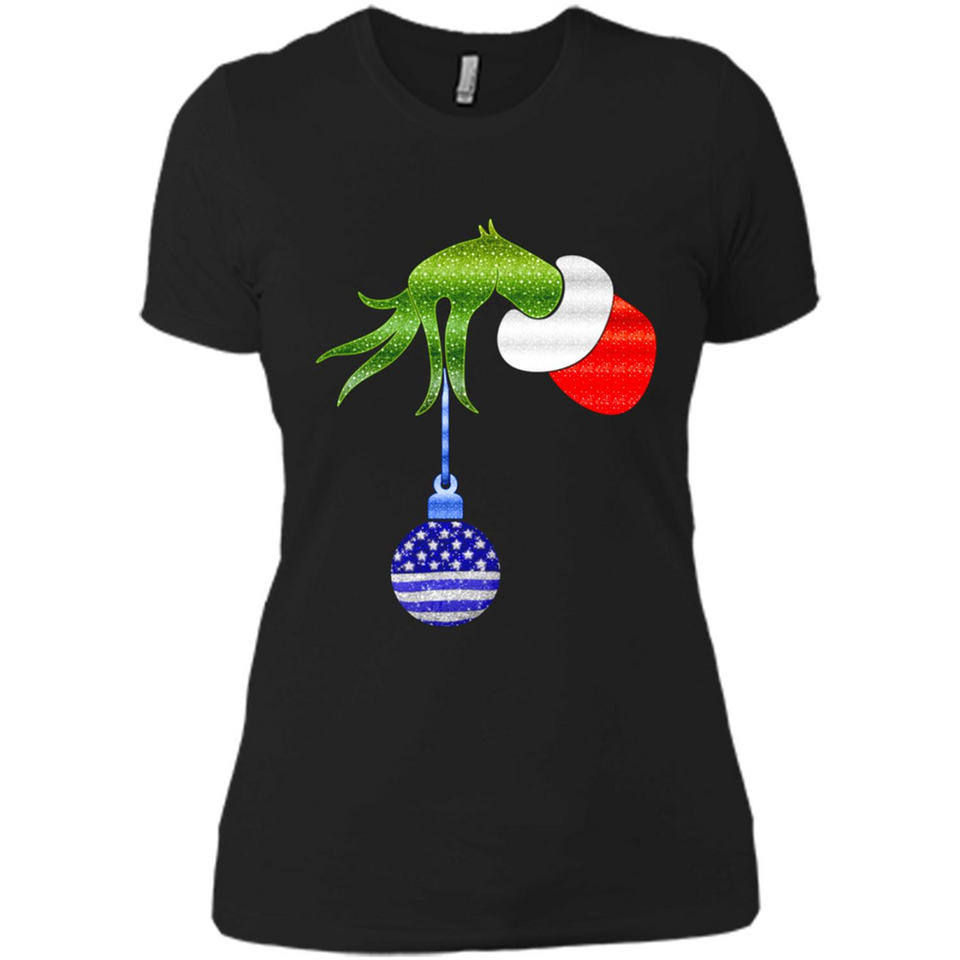 Grinch Holding American Flag ornament Christmas