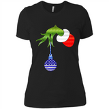 Grinch Holding American Flag ornament Christmas
