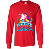 Unicorns are born in Libra Birthday Rainbow Gift Ladies Custom