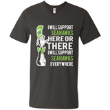 Shirt For Dr Seuss Cat And Seattle Seahawks Fans - Men's V-Neck