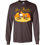 Snoopy Thanksgiving Give Thanks With A Grateful Heart - Long Sleeve T-Shirt