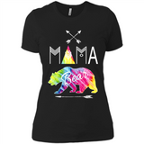 Mama Bear Shirt Tie Dye Family Vacation & Camping Tee - Ladies' Boyfriend T-Shirt