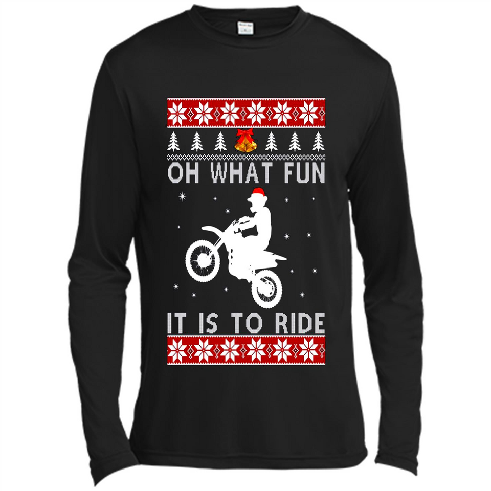 Motocross oh what fun it is to ride Christmas sweater PINGPONG