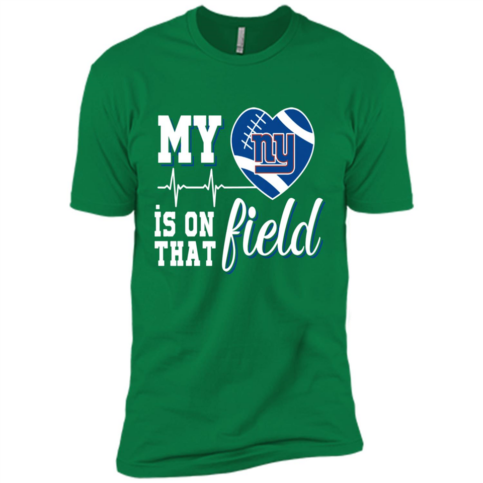 New York Giants Football My Heart is on that Field - Premium Short Sleeve T-Shirt