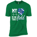 New York Giants Football My Heart is on that Field - Premium Short Sleeve T-Shirt