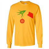 Funny Grinch Hand holding Firefighter ornament Christmas Sporty T-Shirt - Long Sleeve T-Shirt