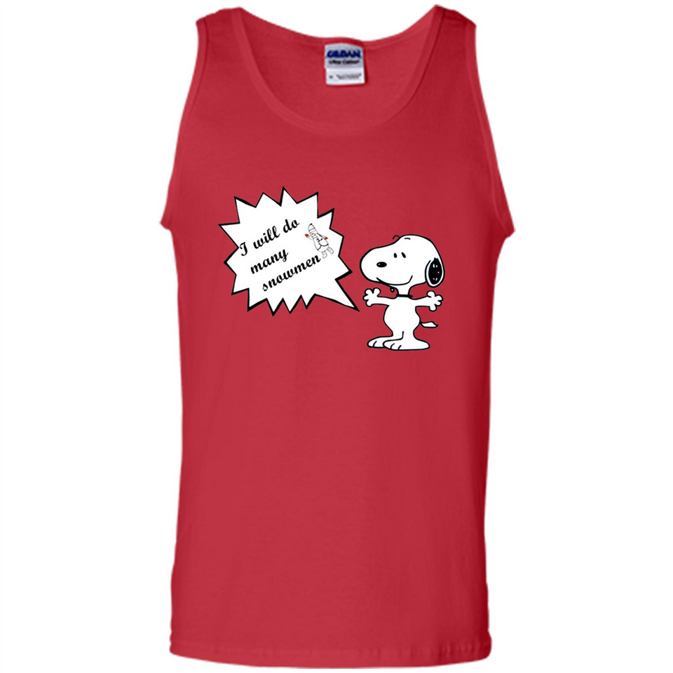 Snoopy I Will Do Many Snowman Christmas