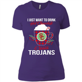 I Just Want To Drink Hot Chocolate & Watch USC Trojans Ugly Christmas Sweater PINGPONG