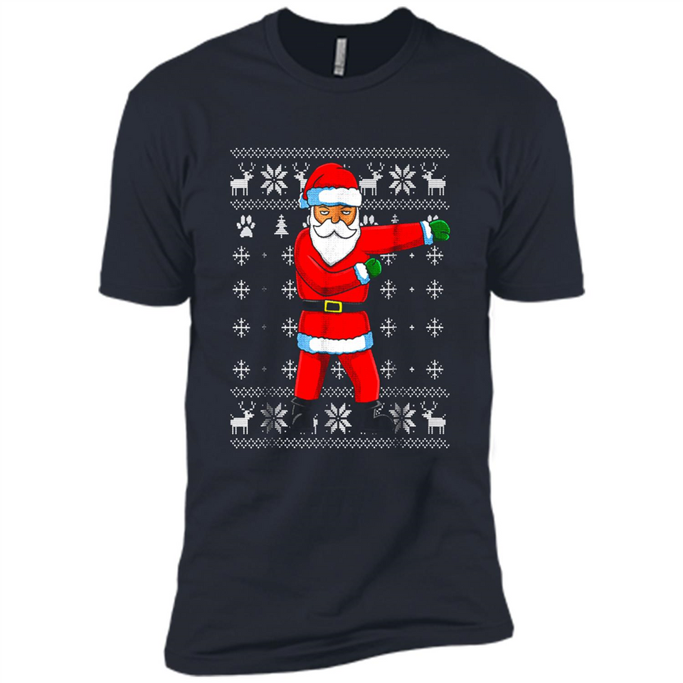 Flossing Santa Christmas Ugly Sweater Style Pajama Xmas Gift - Premium Short Sleeve T-Shirt
