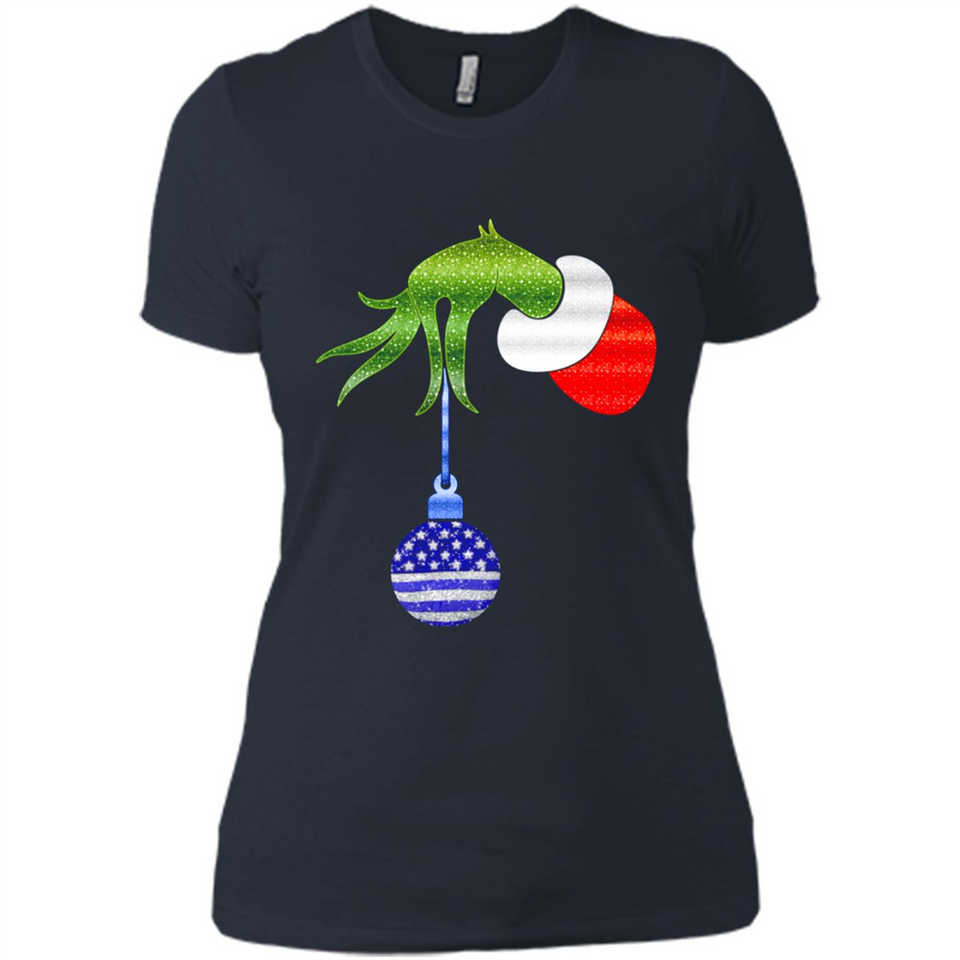 Grinch Holding American Flag ornament Christmas