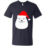 Funny Hamster Christmas t-shirt Santa Hat - Men's V-Neck