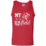 Georgia Bulldogs Football My Heart is on that Field - Tank Top