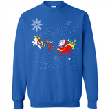 Christmas Unicorn Rudolph and Santa - Sweatshirt