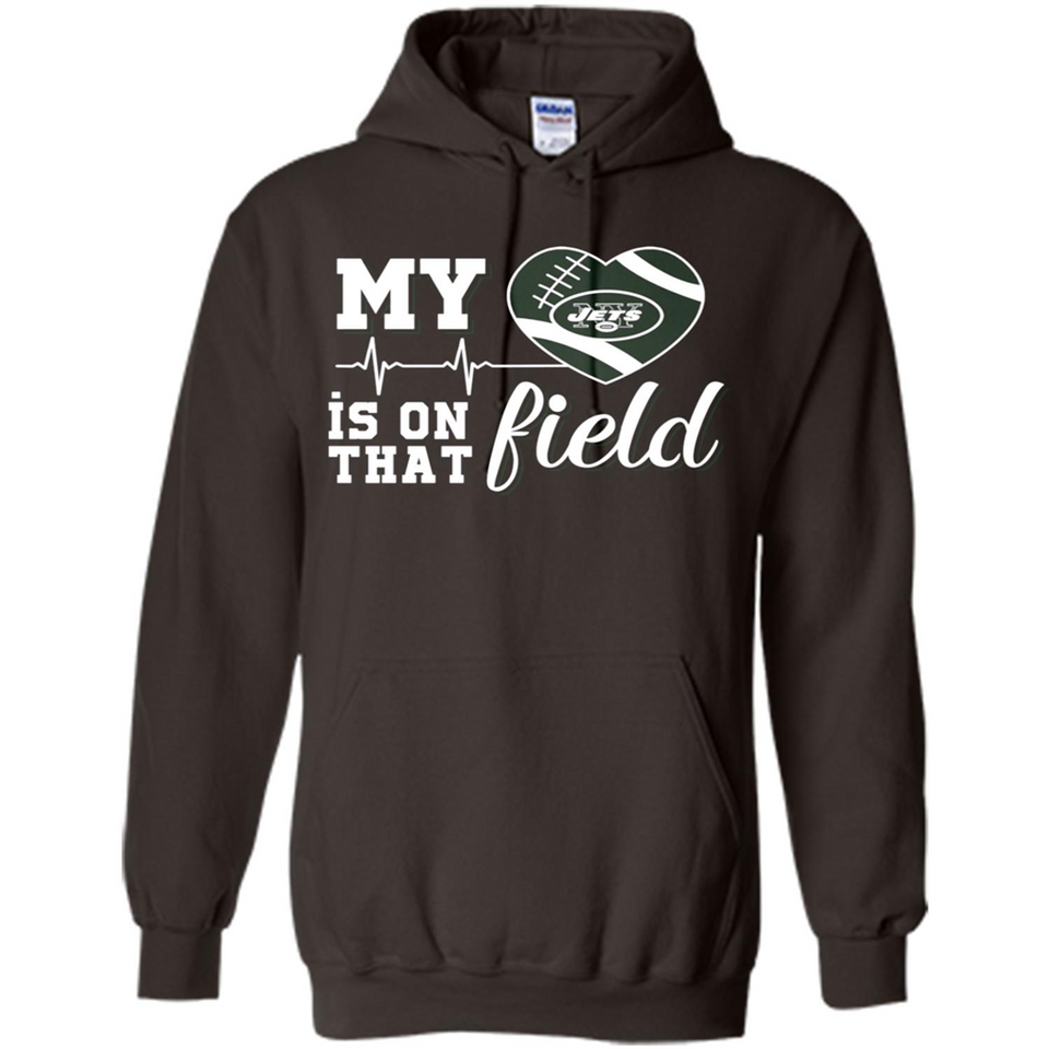 New York Jets Football My Heart is on that Field - Hoodie