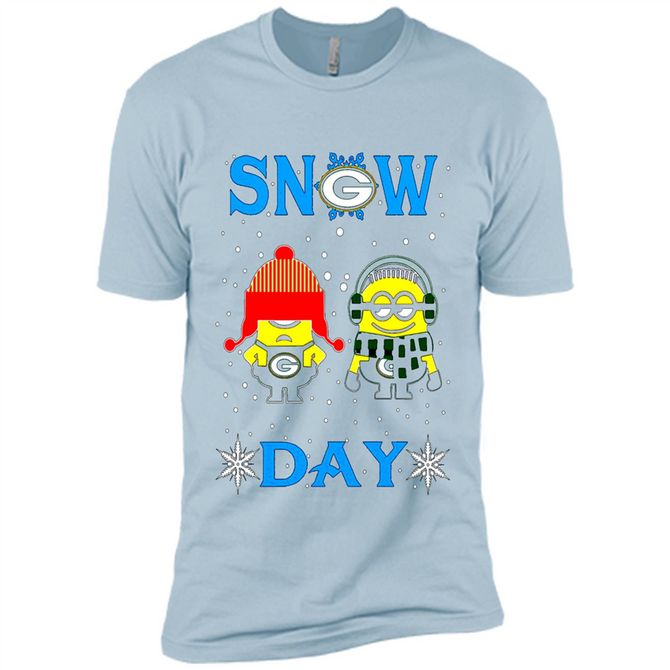 Snow Day Shirt For Green Bay Packers Vs Minion Fans pingpong