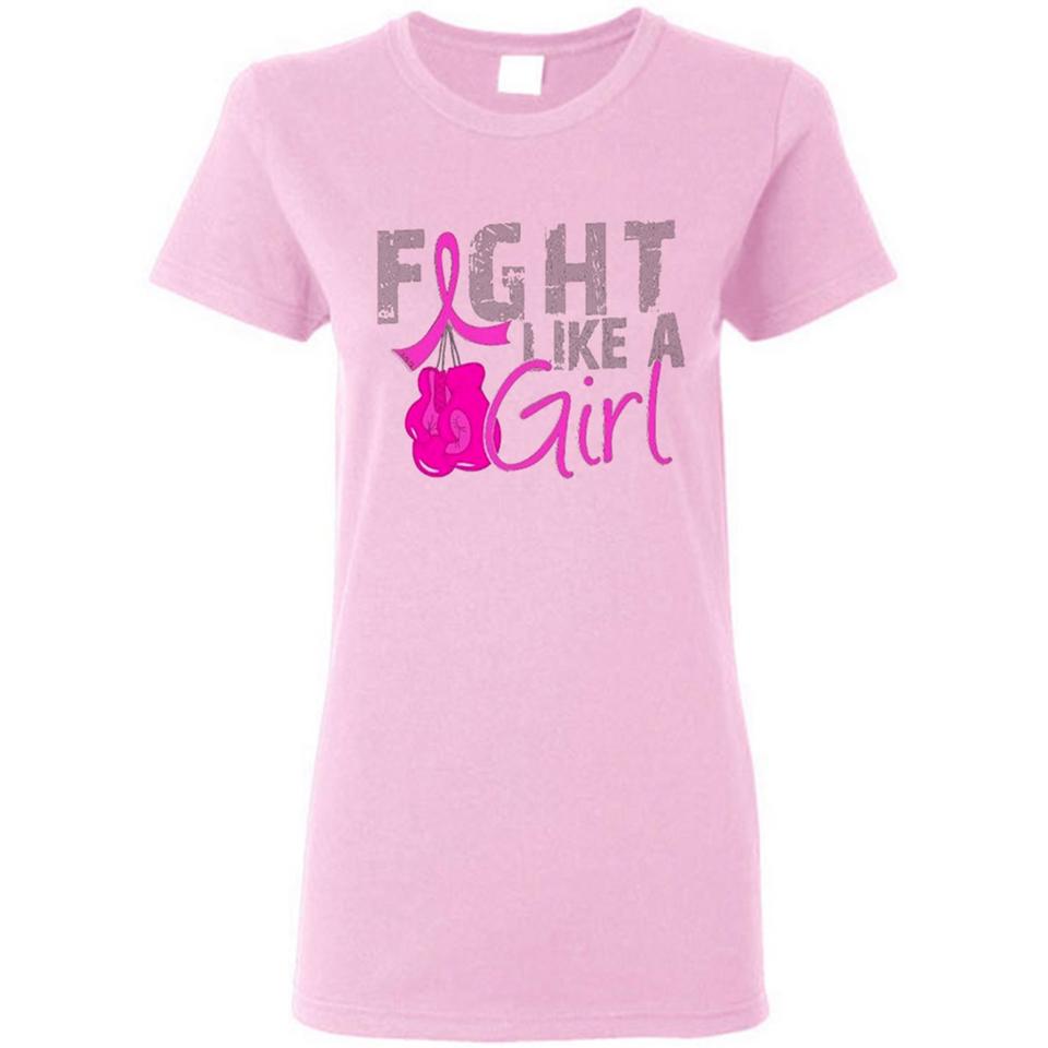 Fight Like A Girl Breast Cancer Awareness - Ladies Short-Sleeve