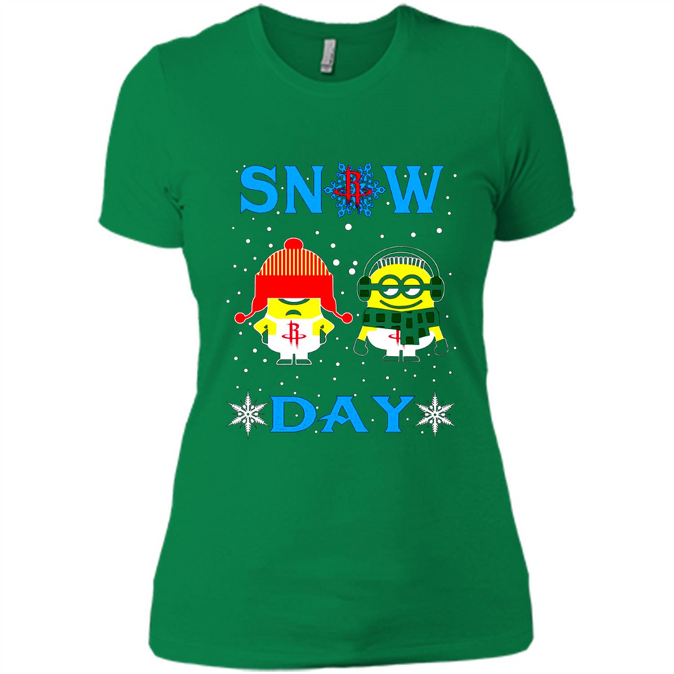 Snow Day Shirt For Houston Rockets Vs Minion Fans pingpong