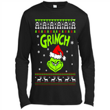 The Grinch Face Christmas - Canvas Long Sleeve T-Shirt