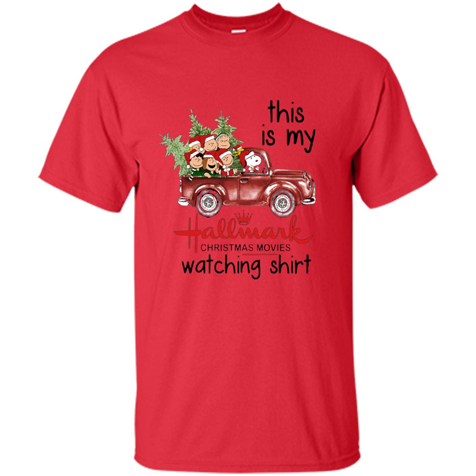 Snoopy This Is My Hallmark Christmas Movies Watching T-Shirt - Shirt