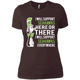 Shirt For Dr Seuss Cat And Seattle Seahawks Fans - Ladies' Boyfriend T-Shirt