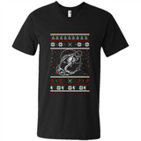 Christmas Ugly Sweater Fishing Ugly Christmas Sweater - Men's V-Neck