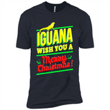 Iguana Wish You A Merry Christmas Animal - Premium Short Sleeve T-Shirt