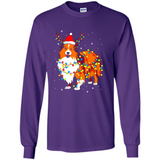 Christmas Lights Shetland Sheepdog Wearing Santa Hat Funny Xmas Mug - Long Sleeve T-Shirt